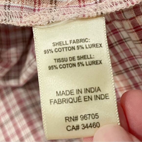 La Vie REBECCA TAYLOR Pink plaid  Midi Dress XS Cottagecore Prairie - Picture 10 of 11